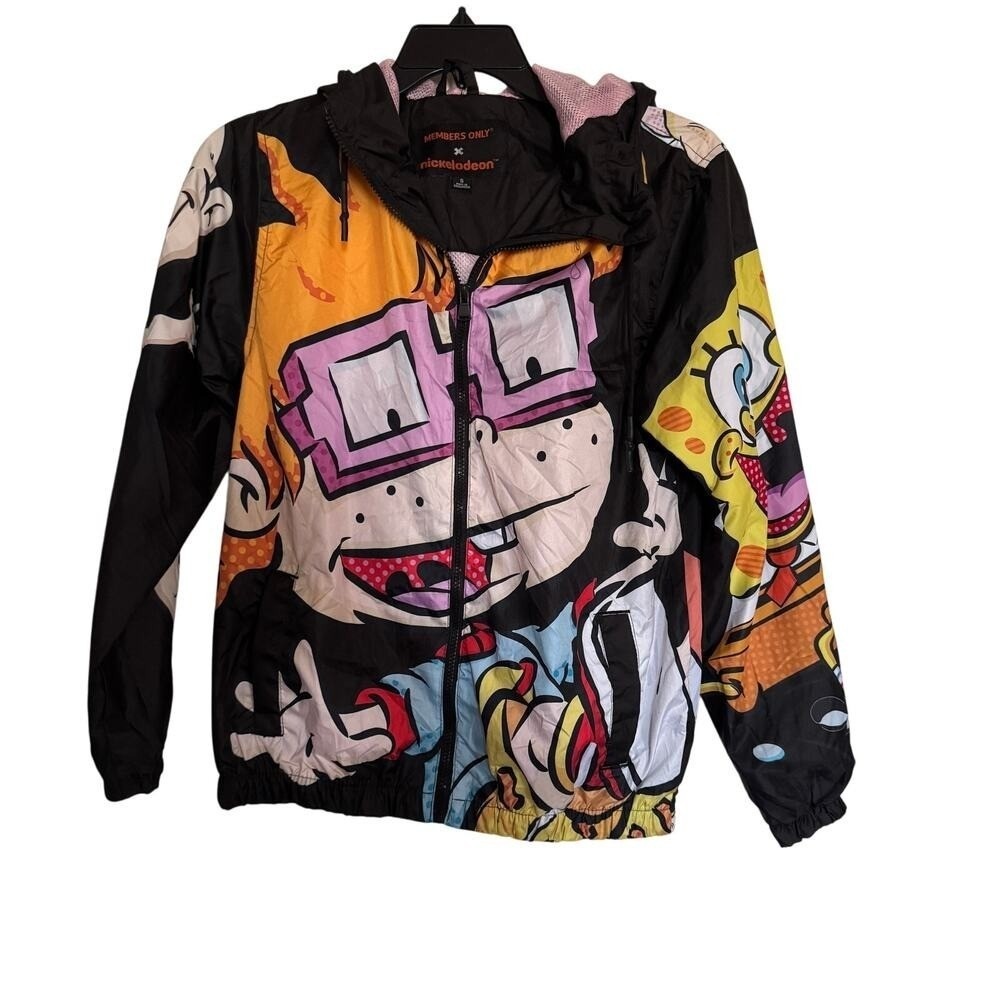 Members Only‎ X Nickelodeon Jacket Rugrats Multicolor Men's S Hooded Streetwear